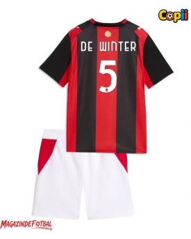 AC Milan Koni De Winter #5 Echipament de Fotbal Replică 2026-27 Copii Acasa (+ Șorturi)